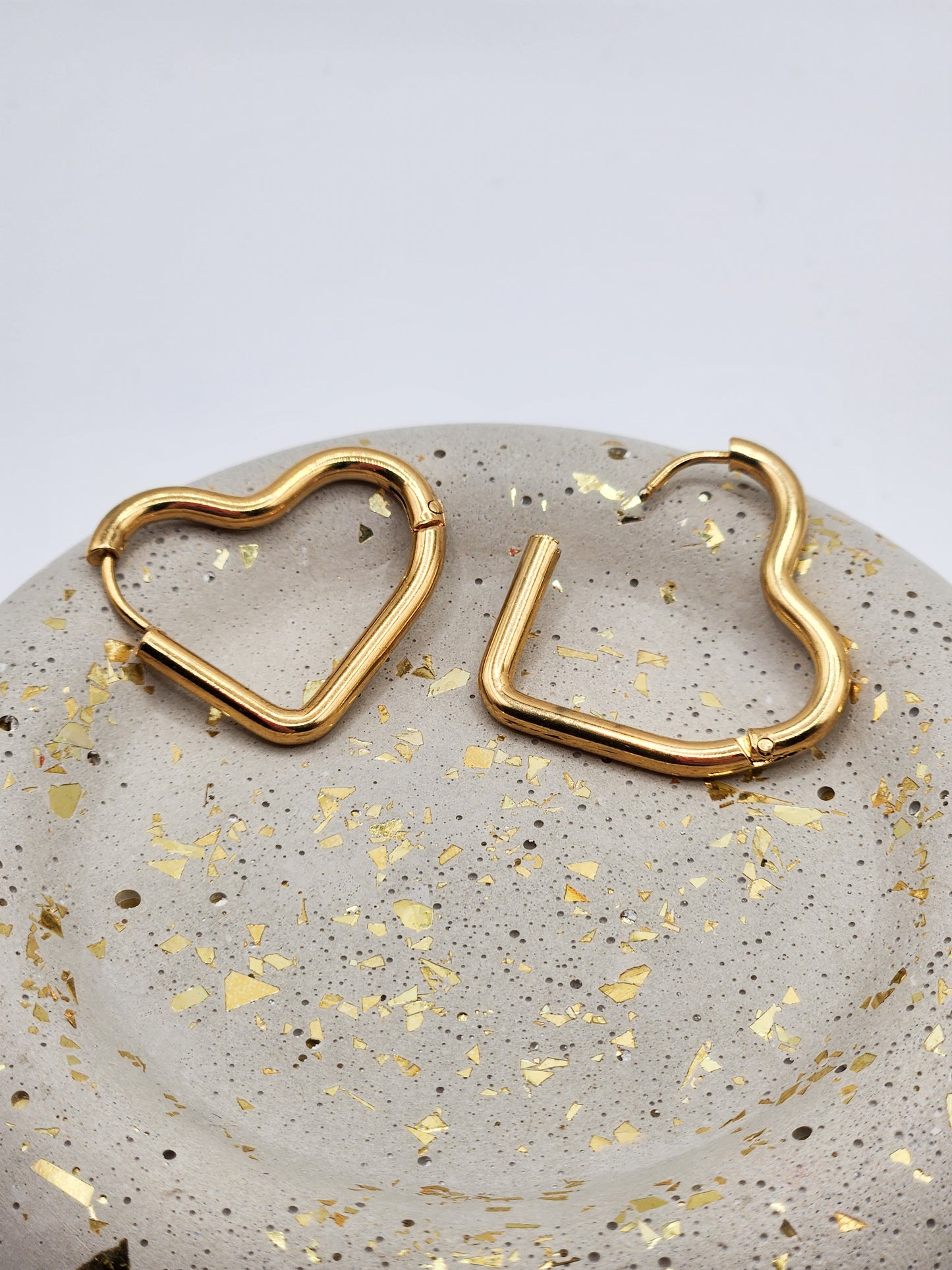 Heart-Shaped Hoop Earrings