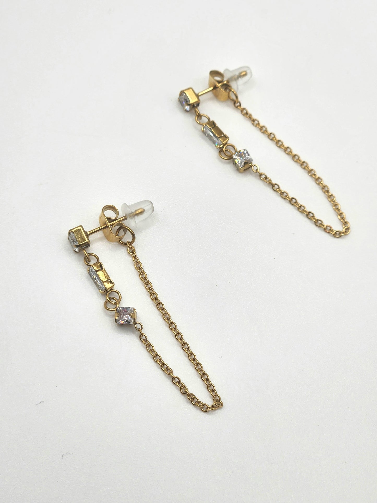 Crystal Cascade Chain Earrings