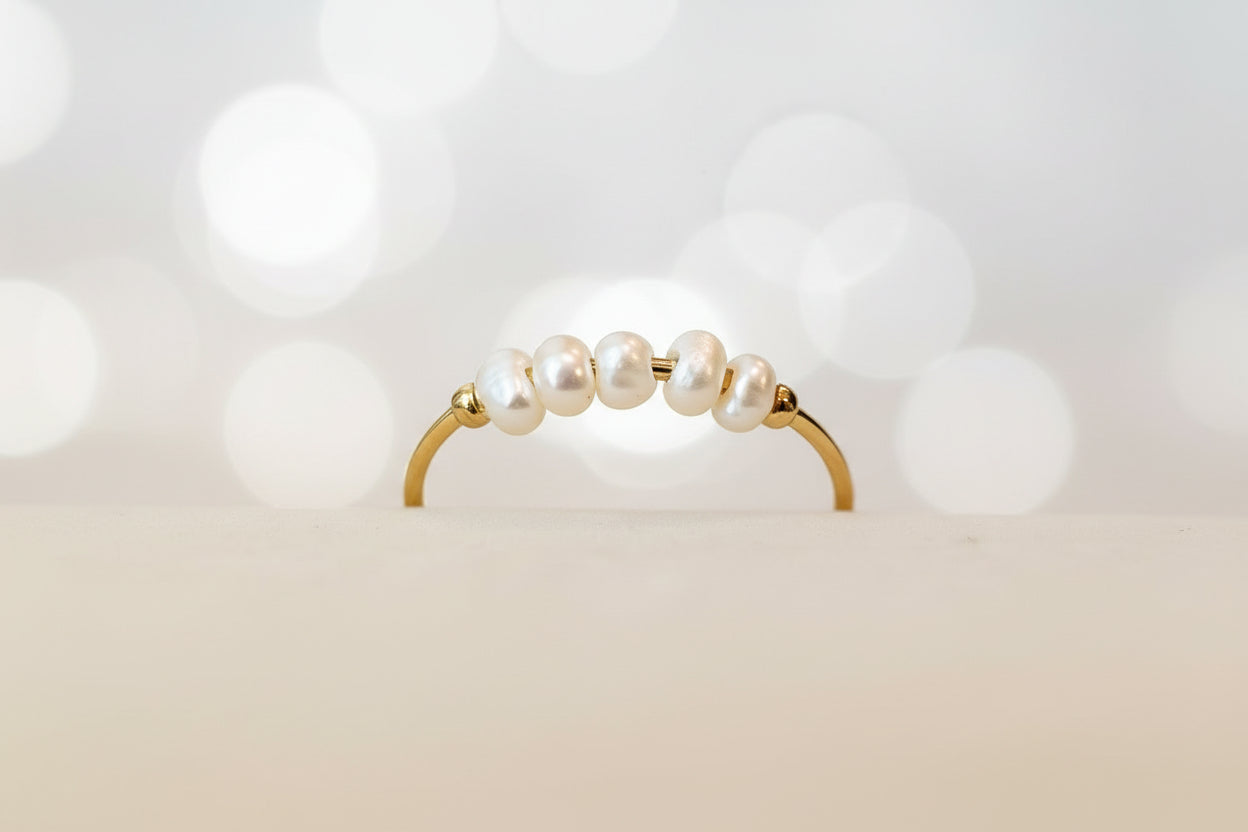 Dainty Silver Pearls