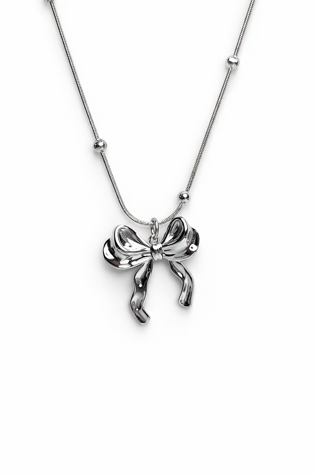 Gold Bow Necklace | Waterproof Stainless Steel | Dainty Everyday Jewelry