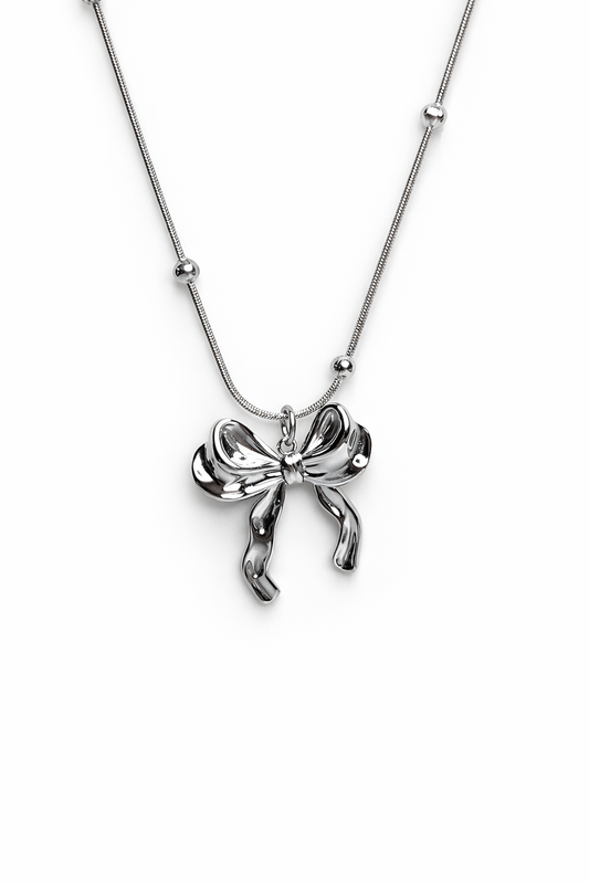 Gold Bow Necklace | Waterproof Stainless Steel | Dainty Everyday Jewelry