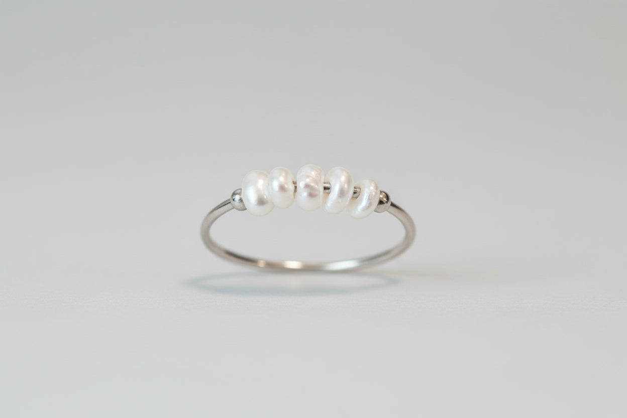 Dainty Silver Pearls