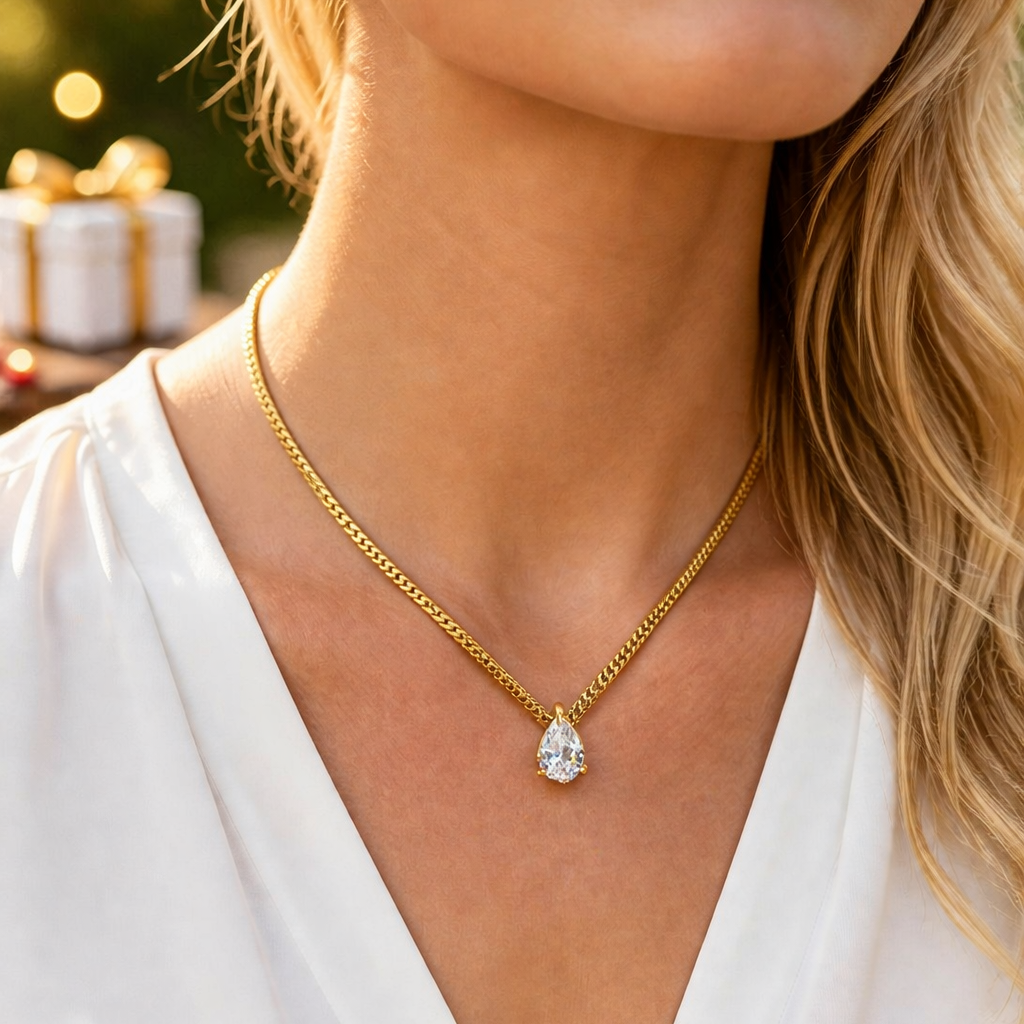 The Everyday Shine Teardrop Necklace