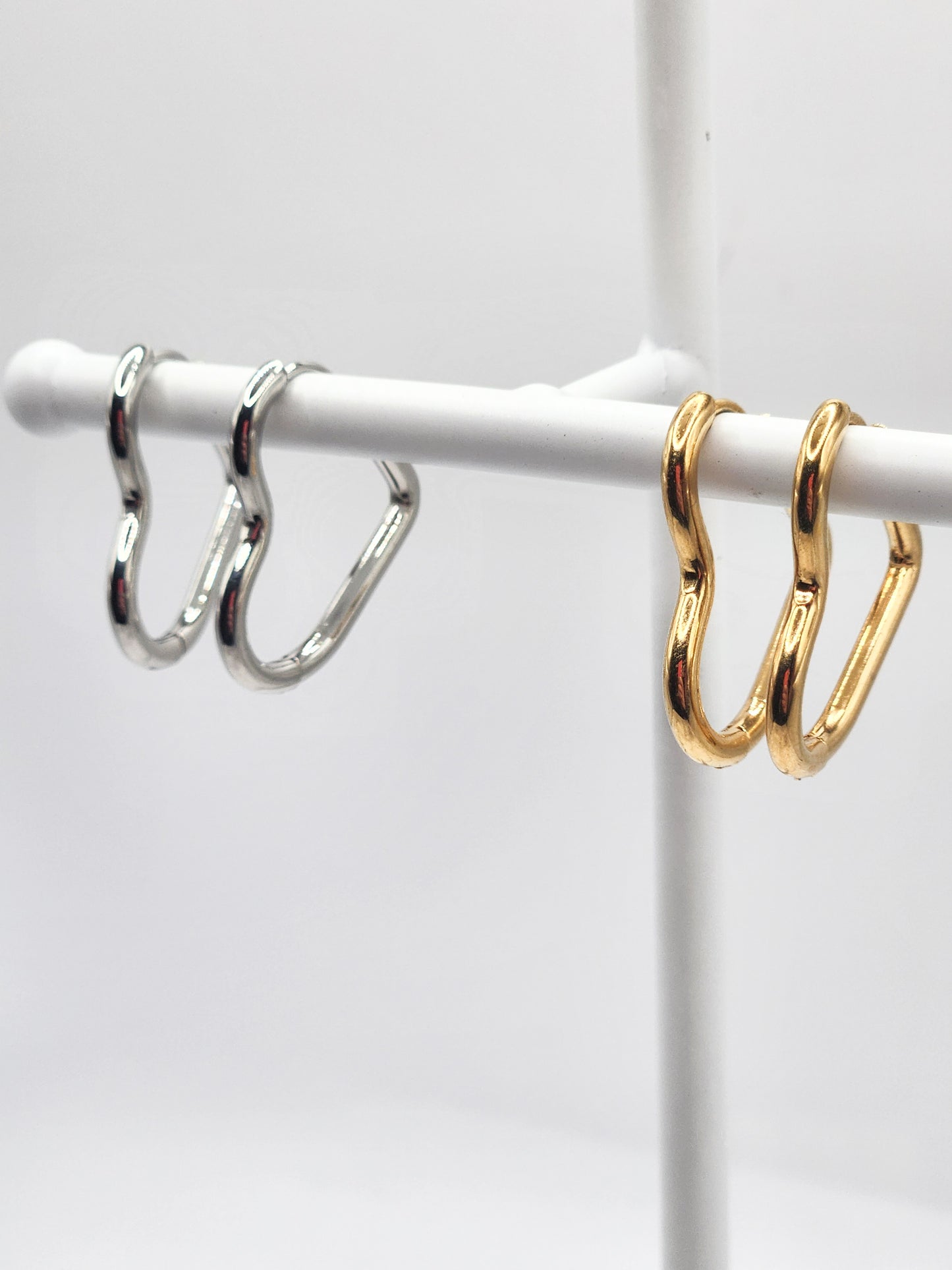 Heart-Shaped Hoop Earrings