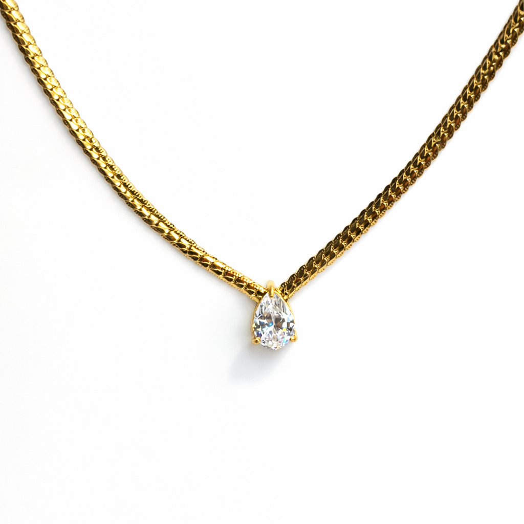 The Everyday Shine Teardrop Necklace