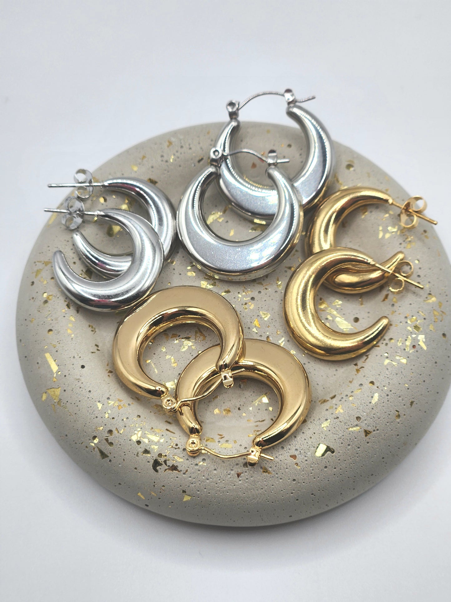 Celestial Crescent Hoops