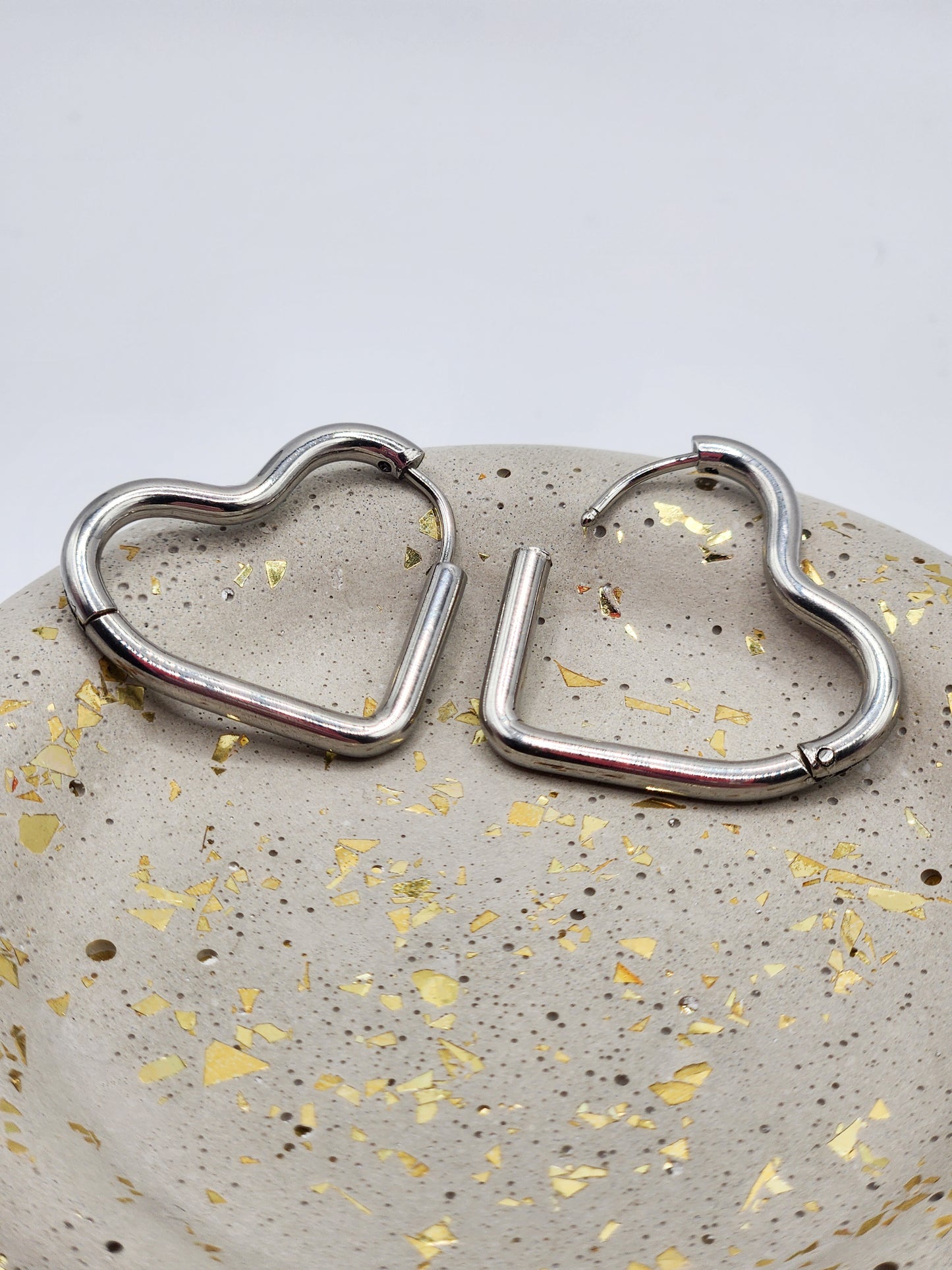 Heart-Shaped Hoop Earrings