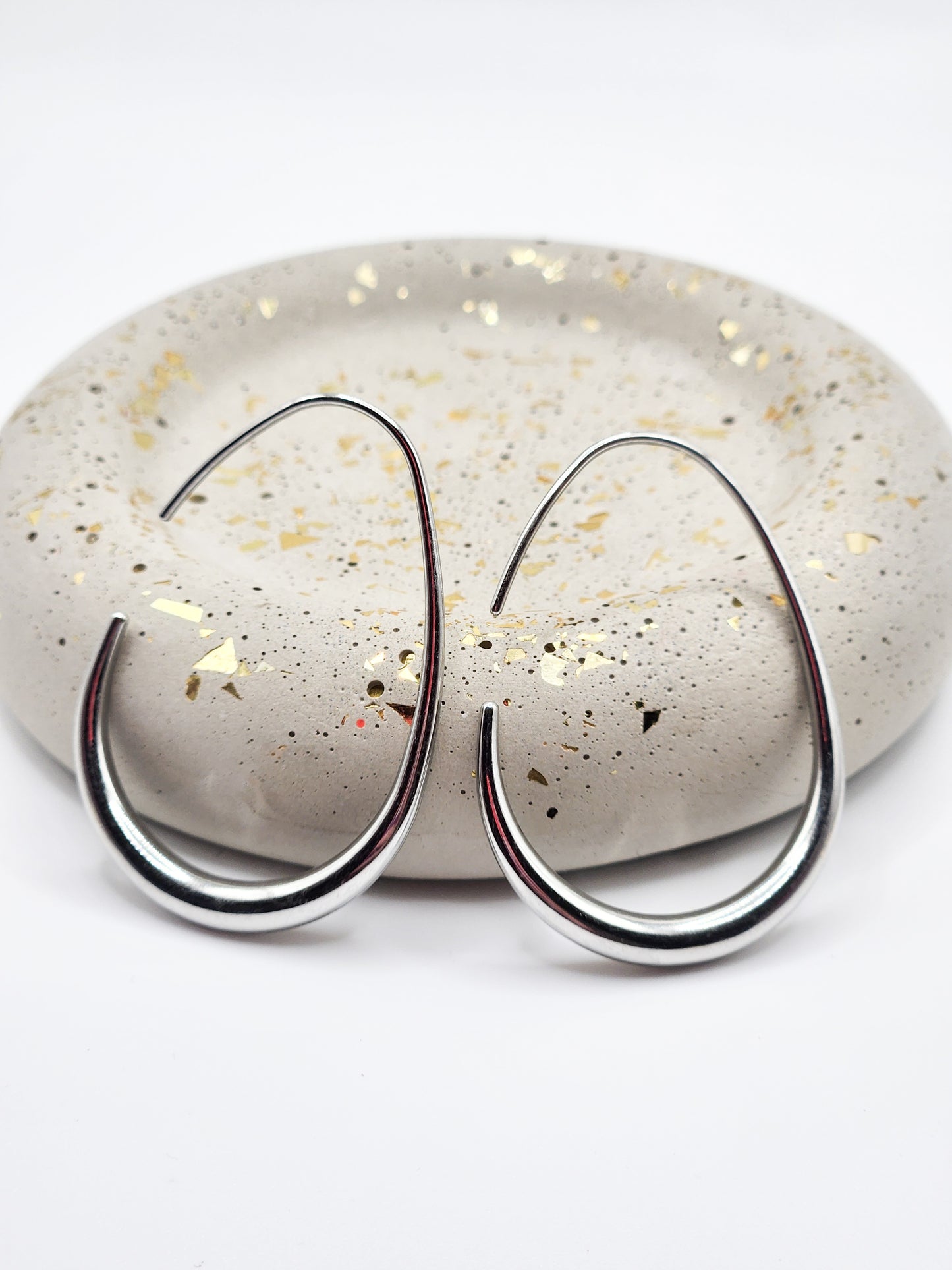 Modern Arc Hoop Earrings