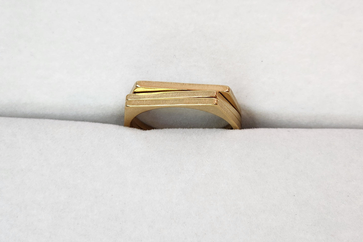Gold band rings