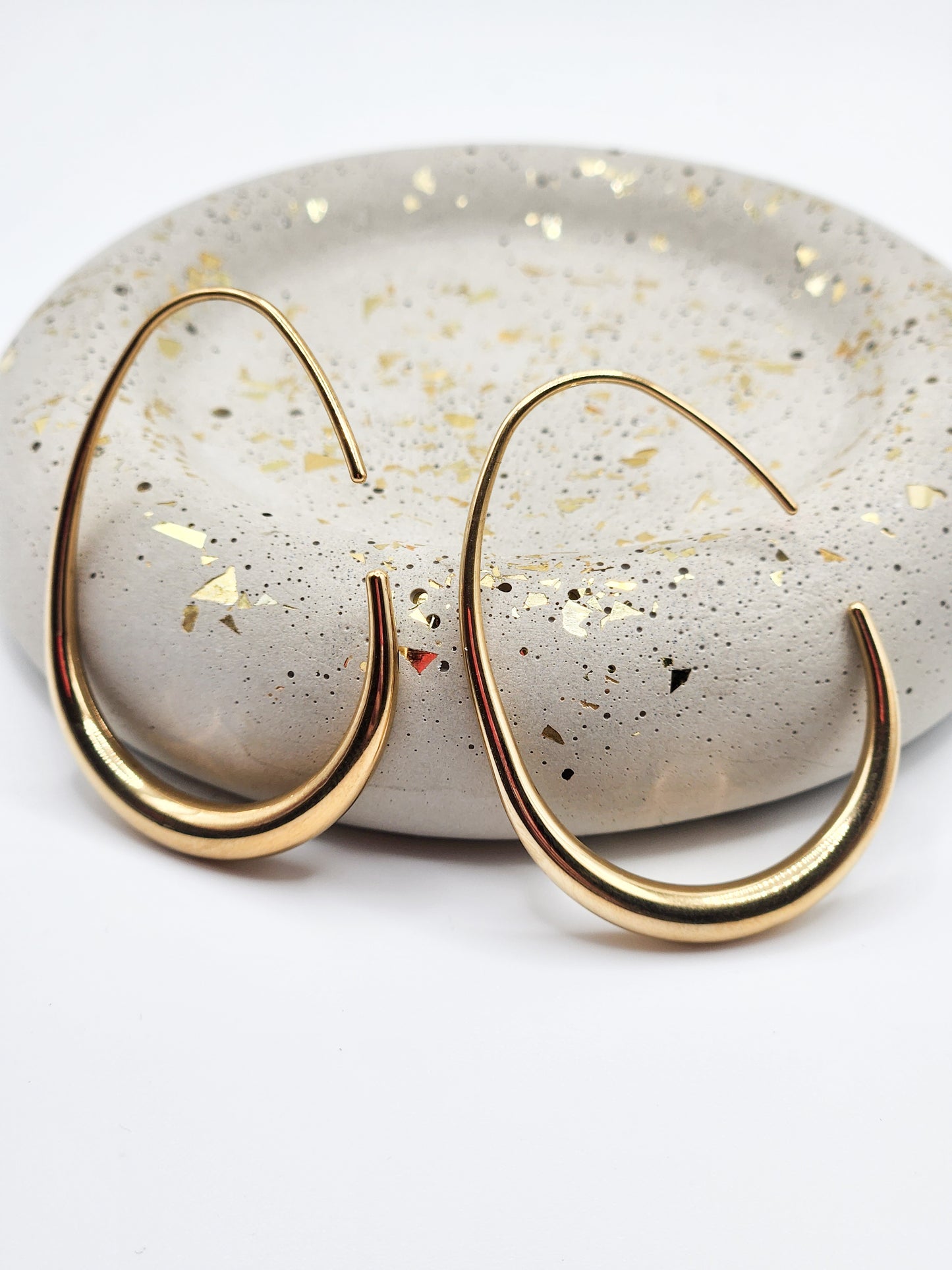 Modern Arc Hoop Earrings