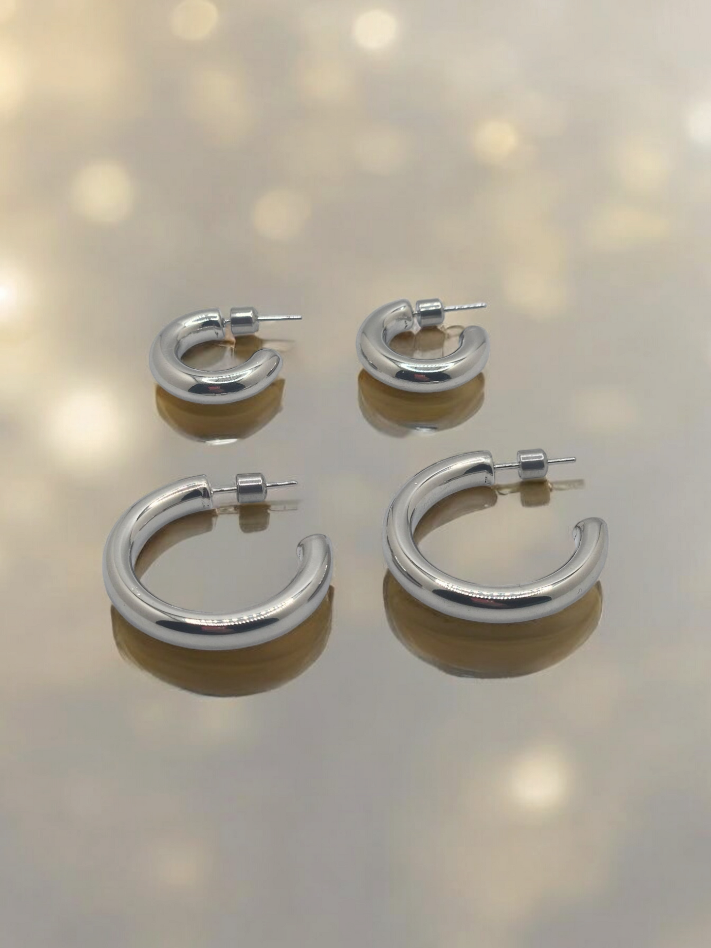 Stainless steel hoop earrings